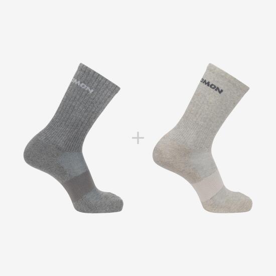 Salomon EVASION CREW 2-PACK Gri Unisex Çorap - 1