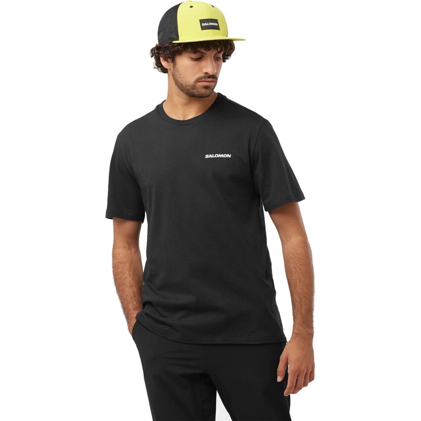 Salomon GRAPHIC PERF SS TEE M SİYAH Erkek Tshirt - 1