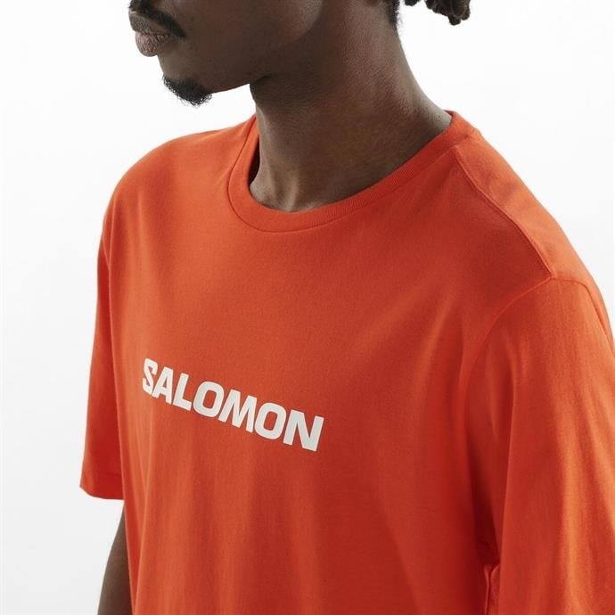 Salomon Logo Performance Kırmızı Erkek Tshirt - 3