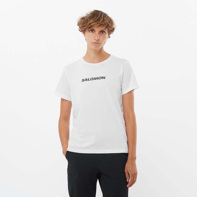 Salomon LOGO SS TEE W BEYAZ Kadın Tshirt - 1
