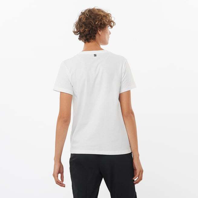 Salomon LOGO SS TEE W BEYAZ Kadın Tshirt - 2