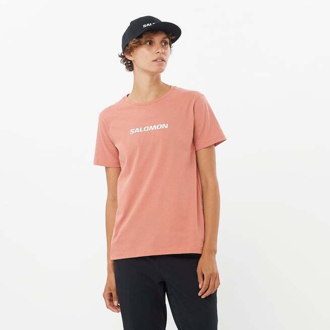 Salomon LOGO SS TEE W Pembe Kadın Tshirt - 1