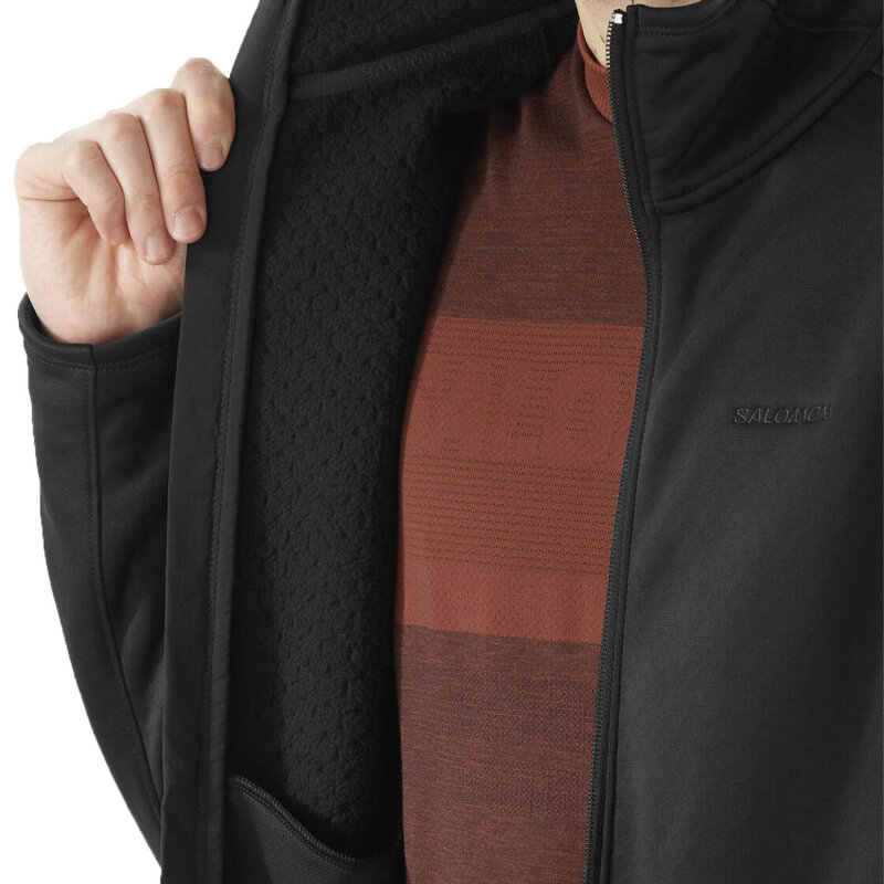 Salomon Outline Warm Fleece FZ M Siyah Erkek Polar - 3