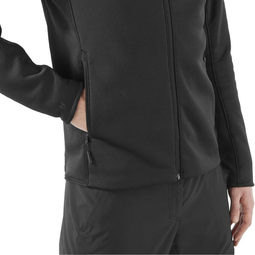 Salomon Outline Warm Fleece FZ M Siyah Erkek Polar - 4