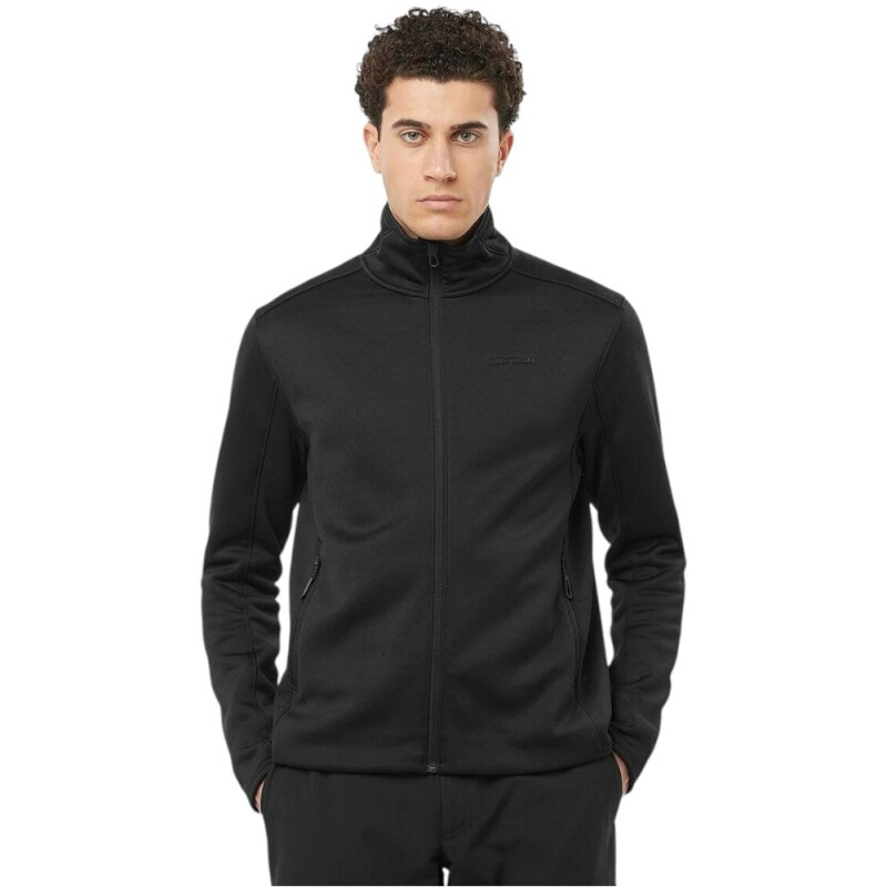 Salomon Outline Warm Fleece FZ M Siyah Erkek Polar - Salomon