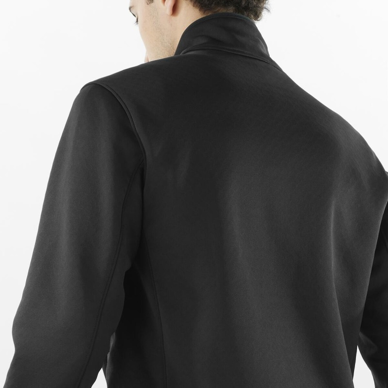 Salomon Outline Warm Fleece FZ M Siyah Erkek Polar - 4