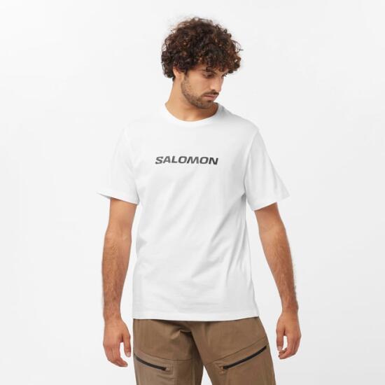 Salomon SAL LOGO PERF SS TEE M BEYAZ Erkek Tshirt - 1