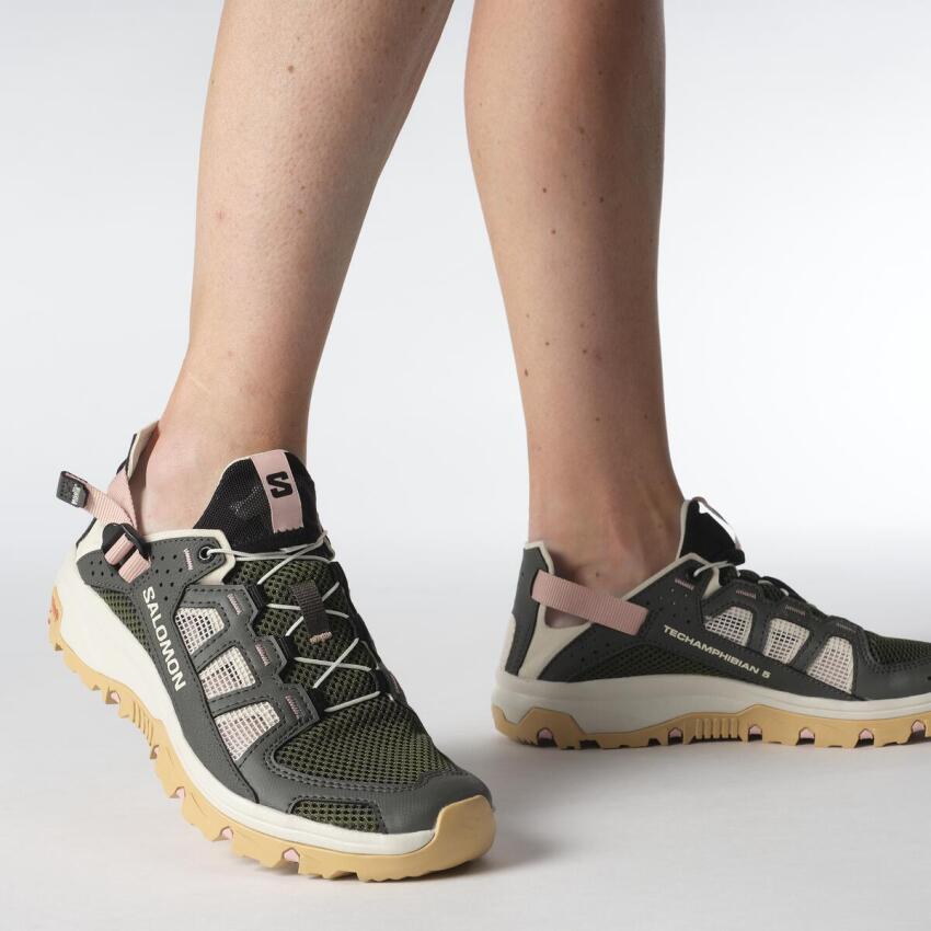Salomon Techamphibian 5 Haki Kadın Outdoor Ayakkabı - 7