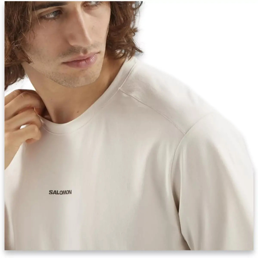 Salomon Trackline Bej Erkek Tshirt - 3