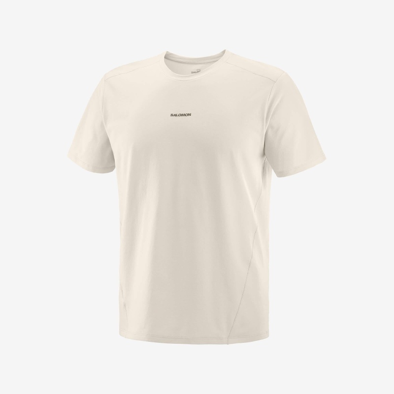 Salomon Trackline Bej Erkek Tshirt - 4