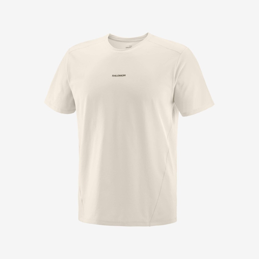 Salomon Trackline Bej Erkek Tshirt - 4
