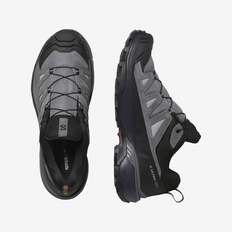 Salomon X Ultra 360 Leather Gore-Tex Gri Erkek Outdoor Ayakkabı - 3