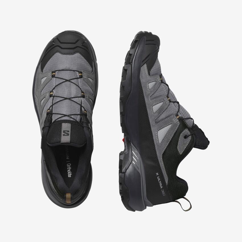 Salomon X Ultra 360 Leather Gore-Tex Gri Erkek Outdoor Ayakkabı - 3
