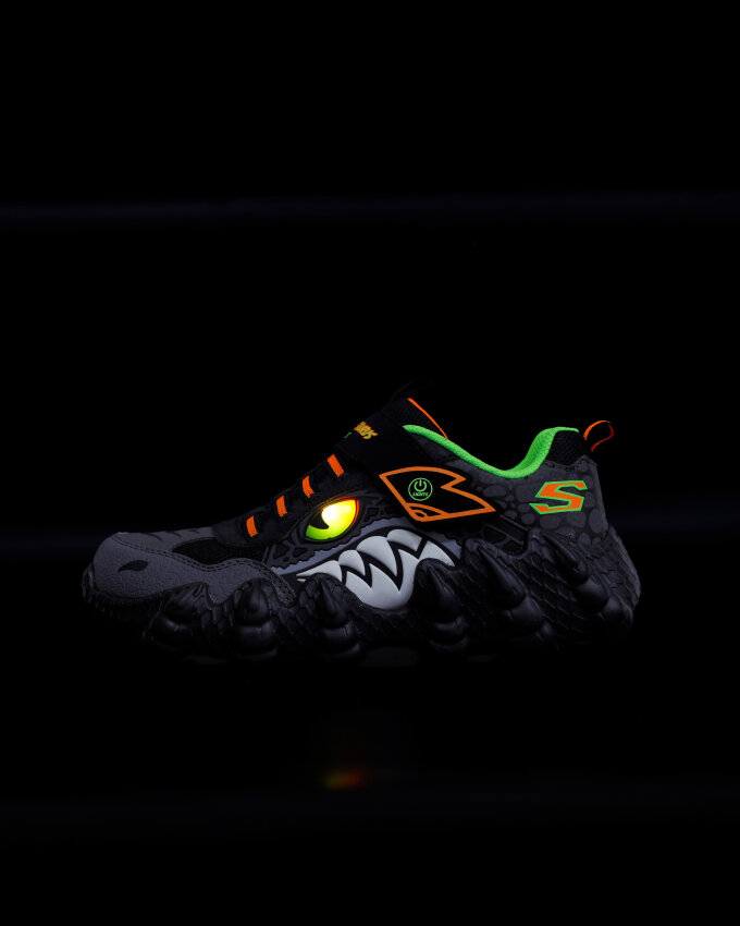 Skechers Skech-o-Saurus Lights - Rapid-Dino Siyah Çocuk Günlük Ayakkabı - 11