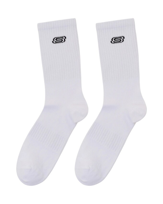 Skechers 2'li Paket Athleisure S Logo Beyaz Unisex Çorap - 1