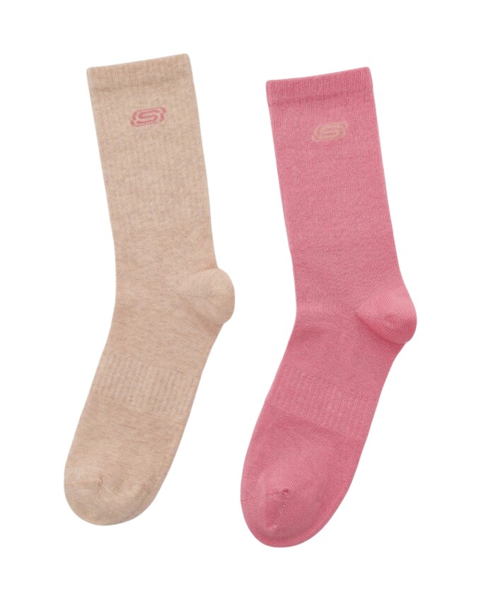 Skechers 2'li Paket Athleisure S Logo Uzun Siyah Unisex Çorap - 1