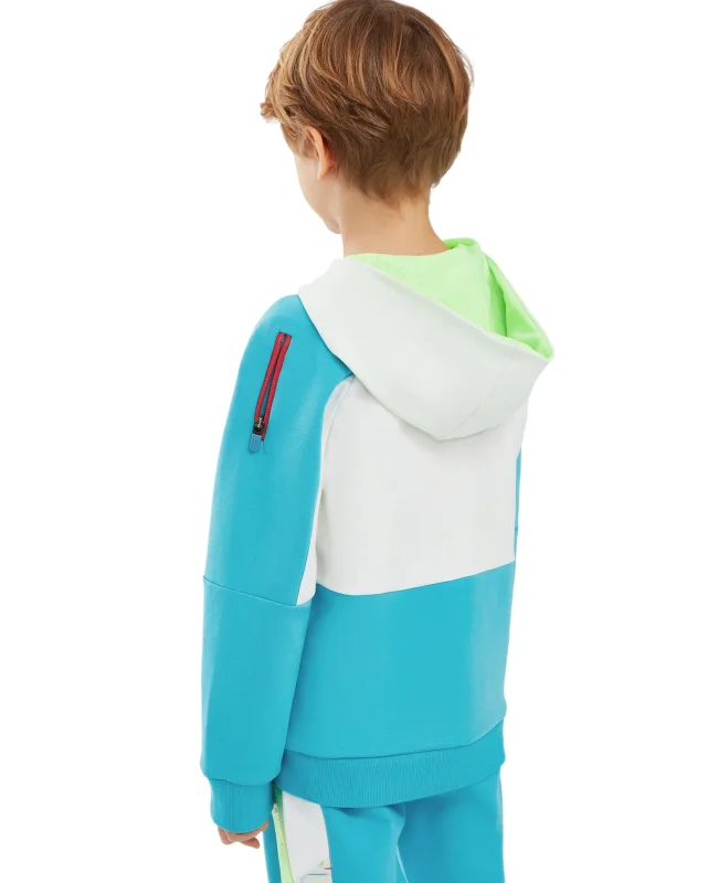 Skechers 2XI-Lock B Full Zip Hoodie Beyaz Çocuk Sweatshirt - 3