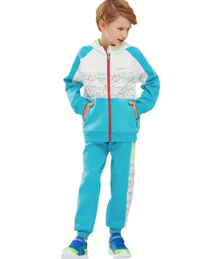 Skechers 2XI-Lock B Full Zip Hoodie Beyaz Çocuk Sweatshirt - 4