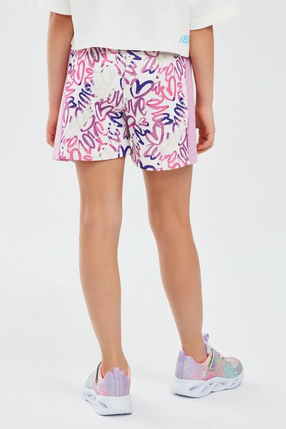 Skechers 2XI-Lock G 3 Inch Short Beyaz Çocuk Şort - 2