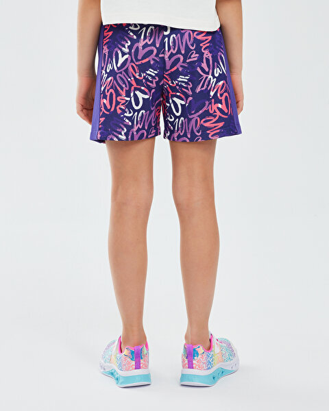 Skechers 2XI-Lock G 3 Inch Mor Çocuk Şort - 3