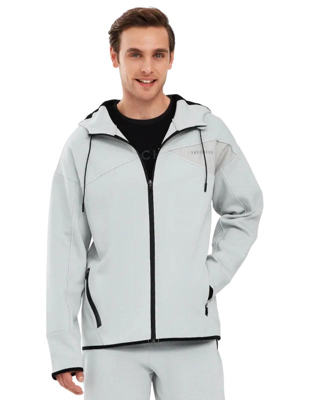 Skechers 2XI-Lock M Full Zip Hoodie Sweatshirt Gri Erkek Sweatshirt - 1