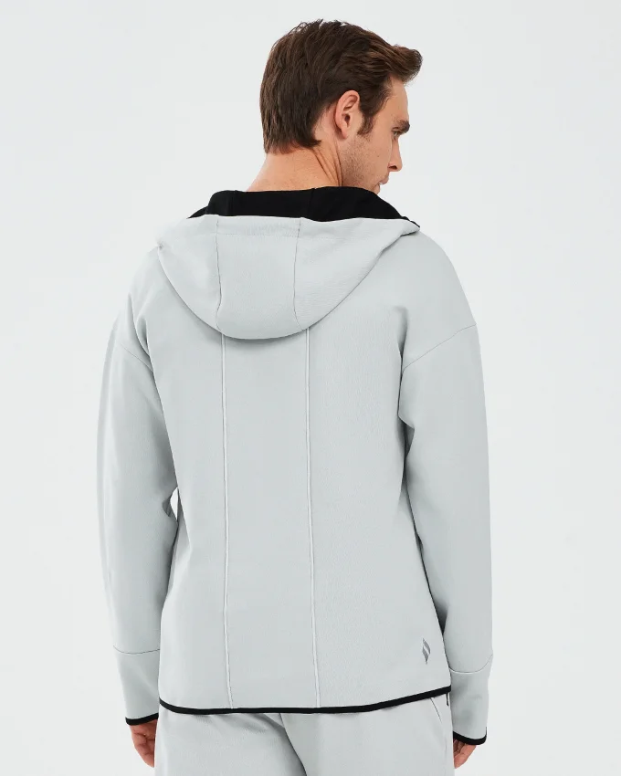 Skechers 2XI-Lock M Full Zip Hoodie Sweatshirt Gri Erkek Sweatshirt - 4