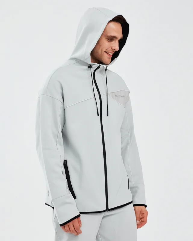 Skechers 2XI-Lock M Full Zip Hoodie Sweatshirt Gri Erkek Sweatshirt - 5