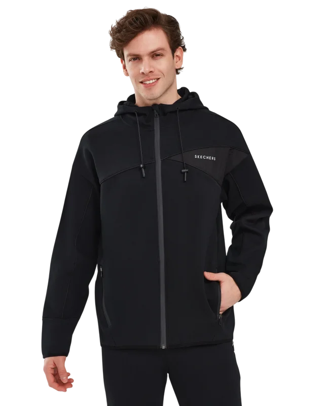 Skechers 2XI-Lock Full Zip Hoodie Siyah Erkek Sweatshirt 