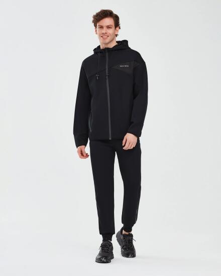 Skechers 2XI-Lock M Full Zip Hoodie Sweatshirt SİYAH Erkek Sweatshirt - 2