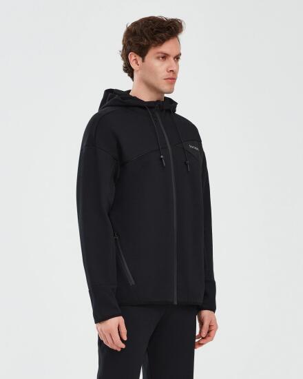 Skechers 2XI-Lock M Full Zip Hoodie Sweatshirt SİYAH Erkek Sweatshirt - 6