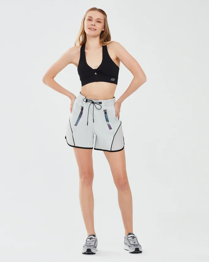 Skechers 2XI-Lock W 5 inch Short Gri Kadın Şort - 2