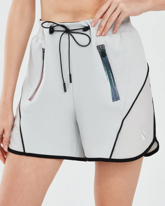 Skechers 2XI-Lock W 5 inch Short Gri Kadın Şort - 3