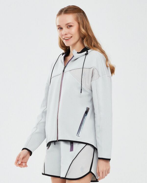 Skechers 2XI-Lock Full Zip Hoodie Gri Kadın Sweatshirt - Skechers (1)