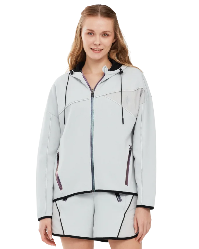 Skechers 2XI-Lock Full Zip Hoodie Gri Kadın Sweatshirt - 1