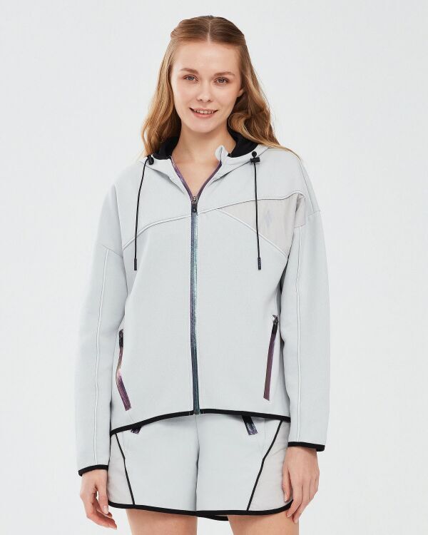 Skechers 2XI-Lock Full Zip Hoodie Gri Kadın Sweatshirt - 1