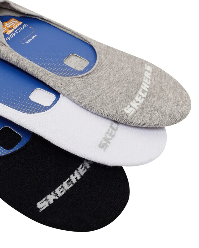 Skechers 3'lü Paket Essential Görünmez Beyaz Unisex Çorap - 3