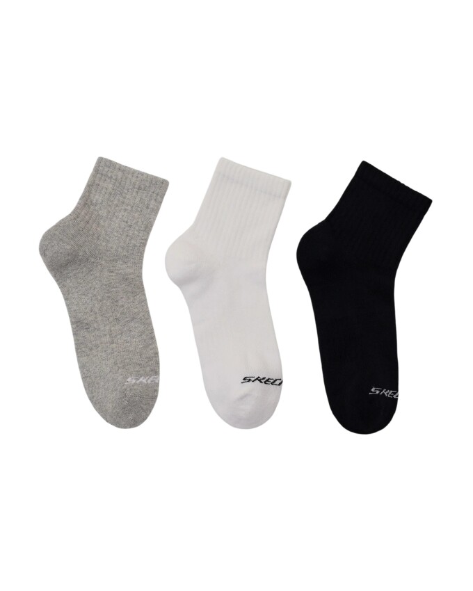 Skechers 3'lü Paket Sport Yarı Destekli Bilek Üstü Beyaz Unisex Çorap - 2