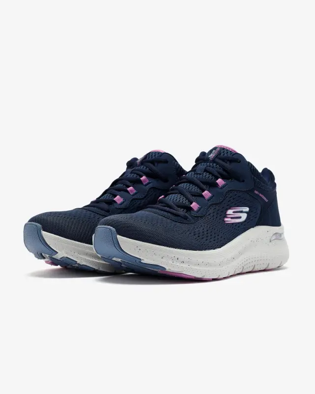 Skechers Arach Fit 2.0-Rainy Days Lacivert Kadın Günlük Ayakkabı - 3