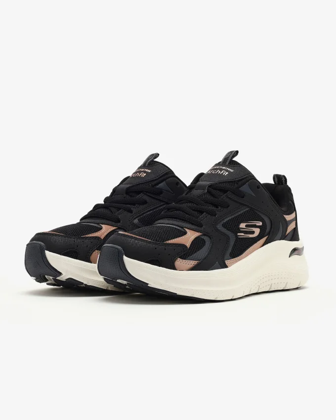 Skechers Arch Fit 2.0 Vintage Luxe Siyah Kadın Günlük Ayakkabı - 5