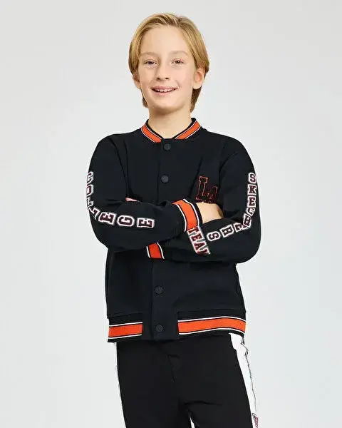 Skechers B 2XI-Lock Bomber Siyah Çocuk Mont - 4