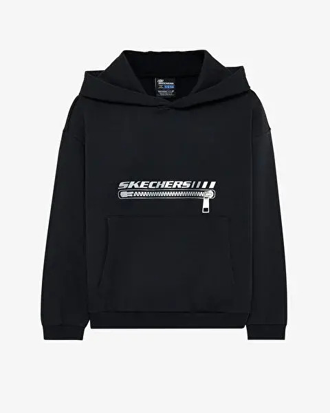 Skechers 2XI-Lock Hoodie Sweatshirt Siyah Çocuk Sweatshirt - Skechers