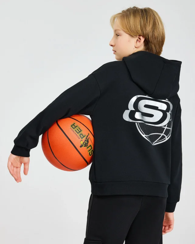 Skechers 2XI-Lock Hoodie Sweatshirt Siyah Çocuk Sweatshirt - 2