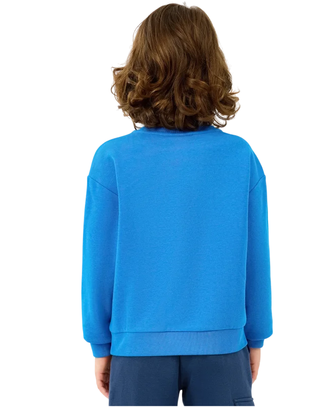 Skechers B Crewneck Sweatshirt Mavi Çocuk Sweatshirt - 3