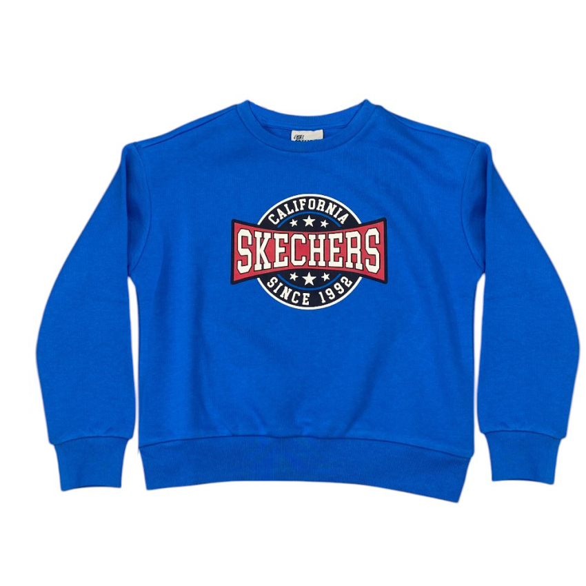 Skechers B Crewneck Sweatshirt Mavi Çocuk Sweatshirt - 1