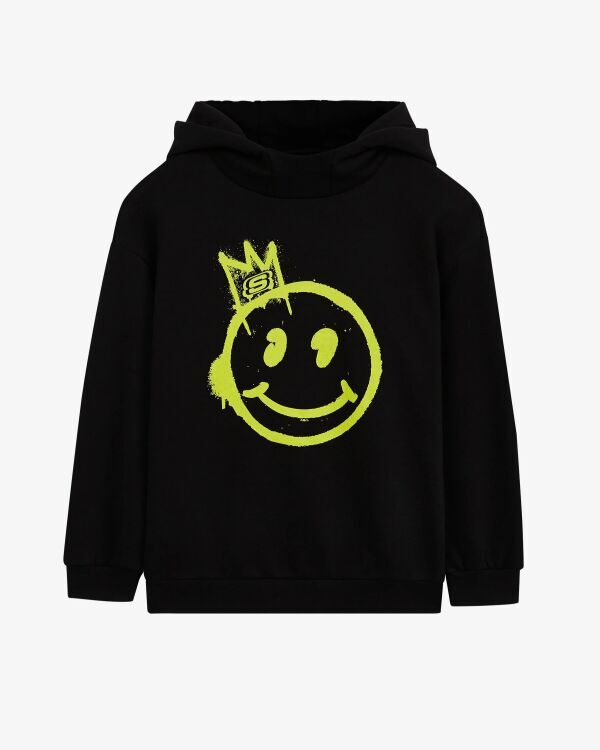 Skechers Heavy Weight Fleece Hoodie Siyah Çocuk Sweatshirt - 1