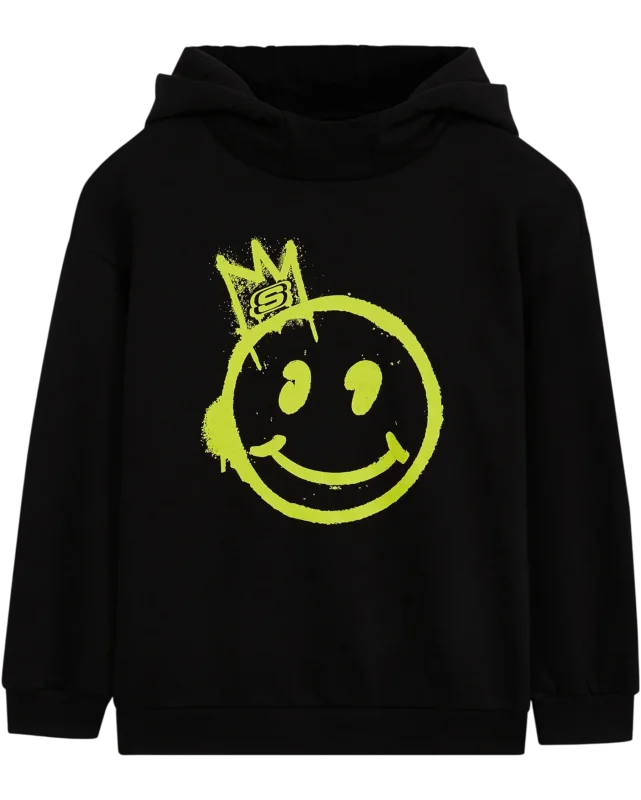 Skechers Heavy Weight Fleece Hoodie Siyah Çocuk Sweatshirt - 9