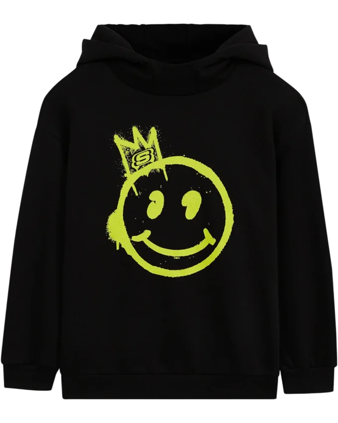 Skechers Heavy Weight Fleece Hoodie Siyah Çocuk Sweatshirt - 9