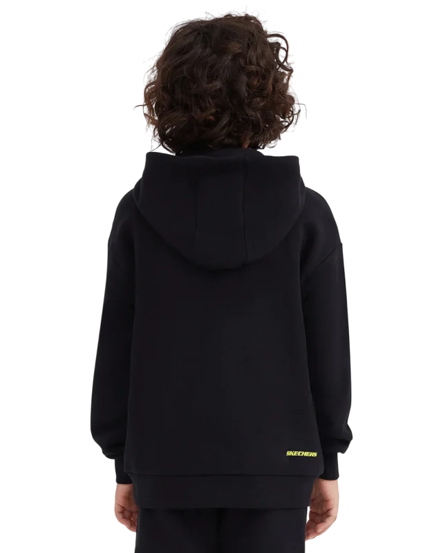 Skechers Heavy Weight Fleece Hoodie Siyah Çocuk Sweatshirt - 2