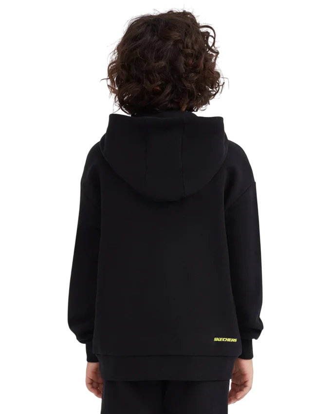 Skechers Heavy Weight Fleece Hoodie Siyah Çocuk Sweatshirt - 2