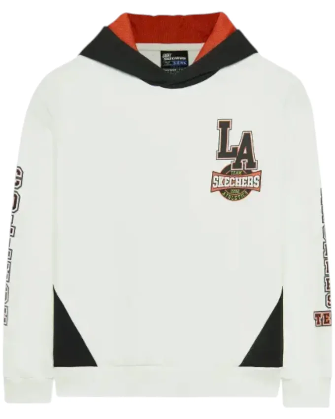 Skechers Fleece Hoodie Beyaz Çocuk Sweatshirt - 2